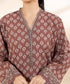 Women's Unstitched Light Khaddar Beige Printed 2 Piece Suit